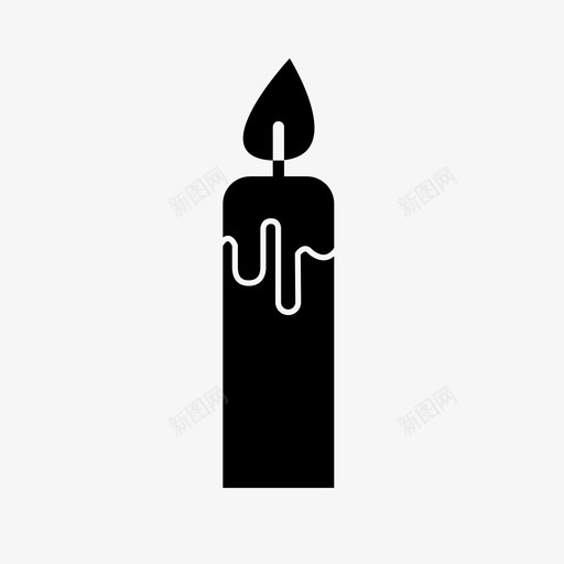 蜡烛火焰复活节图案图标svg_新图网 https://ixintu.com 复活节图案 火焰 蜡烛