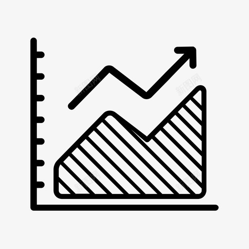 图表增加上升图标svg_新图网 https://ixintu.com 上升 图表 增加