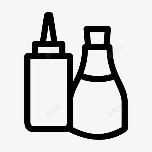 酱汁瓶子食物图标svg_新图网 https://ixintu.com 厨房 瓶子 番茄酱 酱汁 食物