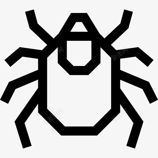 粉螨虫螨图标svg_新图网 https://ixintu.com 昆虫轮廓 粉螨 虫 螨