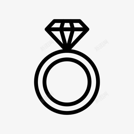 订婚庆祝珠宝图标svg_新图网 https://ixintu.com 庆祝 戒指 新年线图标 珍珠 珠宝 订婚