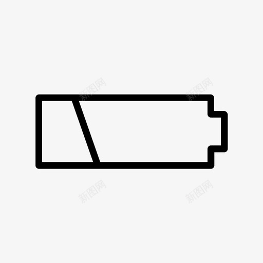 电池电池充电电池电量不足图标svg_新图网 https://ixintu.com 电池 电池充电 电池电量不足 简单的线路图标