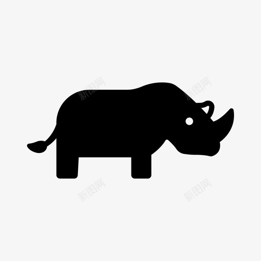 犀牛非洲动物图标svg_新图网 https://ixintu.com 动物 犀牛 野生动物 非洲 非洲和狩猎世界