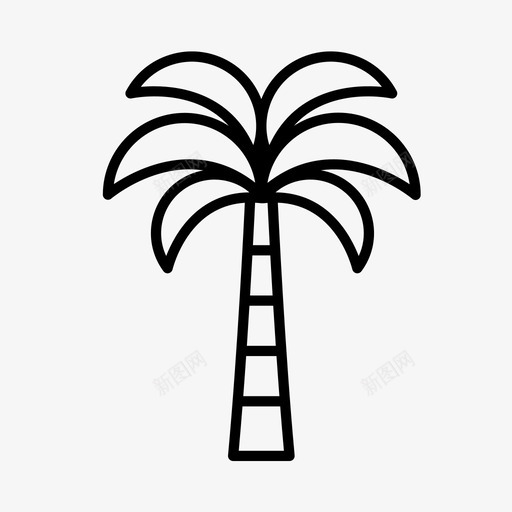 棕榈树非洲旅游图标svg_新图网 https://ixintu.com 度假 旅游 棕榈树 热带 非洲
