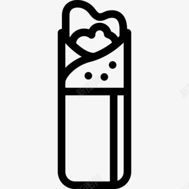 墨西哥玉米煎饼食物图标图标