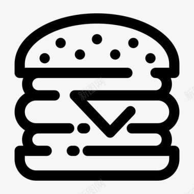 奶酪汉堡快餐食品图标图标