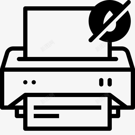 打印机没有墨水复印机个人电脑图标svg_新图网 https://ixintu.com 个人电脑 复印机 小工具设备 打印机没有墨水