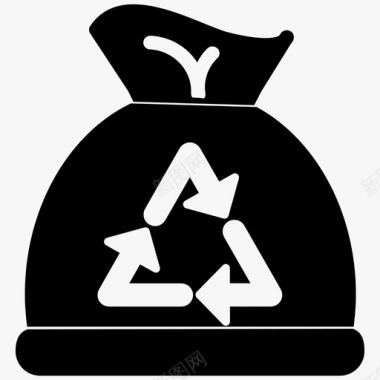 回收资金袋子清洁图标图标