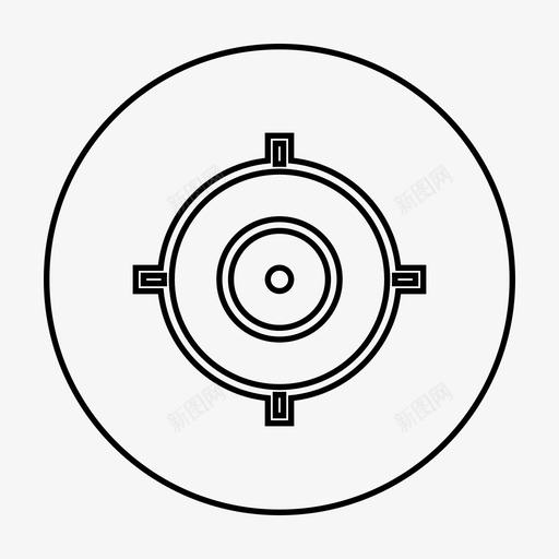 靶子靶心抓捕图标svg_新图网 https://ixintu.com 十字准星 圆形 对焦 射击 抓捕 标靶 集中 靶子 靶心