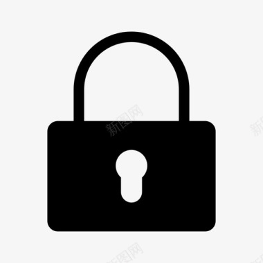 安全挂锁锁定用户界面图标图标
