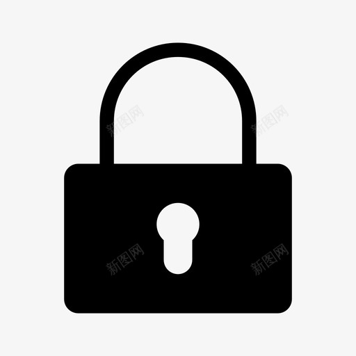 安全挂锁锁定用户界面图标svg_新图网 https://ixintu.com 安全挂锁 用户界面 锁定