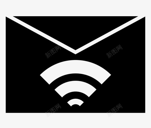 电子邮件营销信函wifi图标svg_新图网 https://ixintu.com wifi 信函 广告和媒体 电子邮件营销