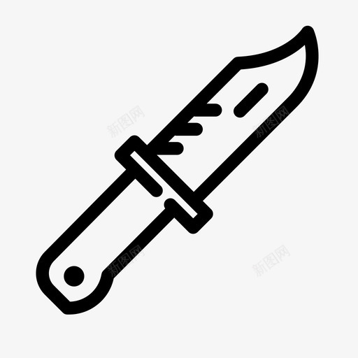 刀刺刀钢制武器图标svg_新图网 https://ixintu.com 军用 刀 刺刀 武器 钢制武器