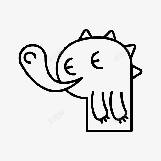睡眠表情怪物图标svg_新图网 https://ixintu.com 怪物 怪物表情 睡眠 睡着了 累了 表情