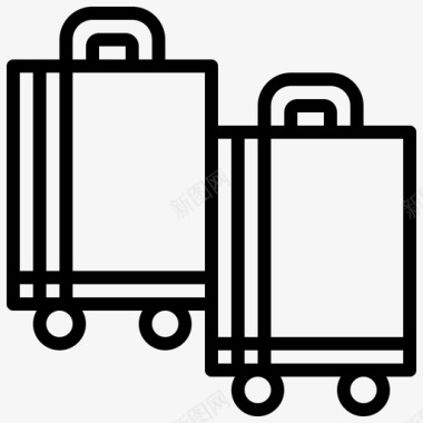 行李手提箱工具和用具图标图标