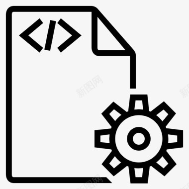 源代码编程软件开发图标图标