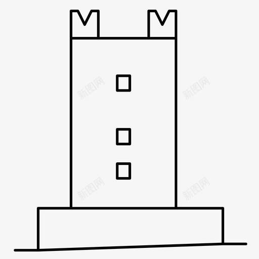 城堡要塞历史图标svg_新图网 https://ixintu.com 中世纪 历史 国王 城堡 要塞