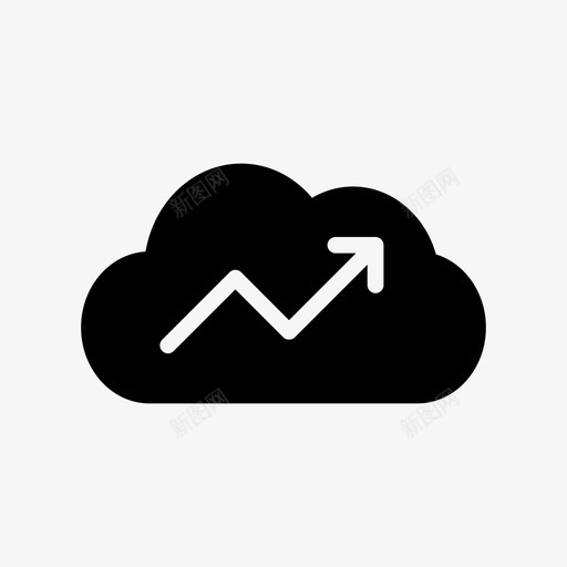 云图表开发图标svg_新图网 https://ixintu.com 云 图表 增长 开发 服务器 艺术设计开发字形图标