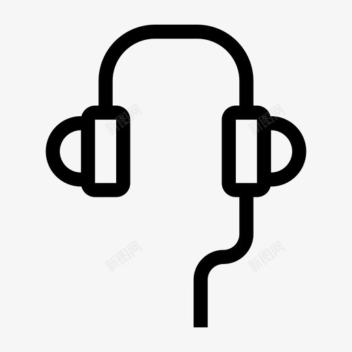 耳机音频电影院图标svg_新图网 https://ixintu.com 扬声器 电影 电影院 电视 耳机 视频 音频