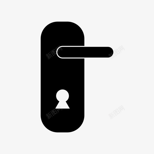 门把手设备家用图标svg_新图网 https://ixintu.com 室内 家用 现代 设备 门把手