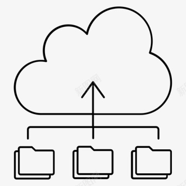 云存储文件共享文件传输图标图标
