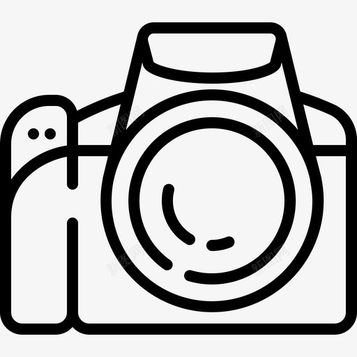 数码单反相机正面摄影小工具设备图标svg_新图网 https://ixintu.com 小工具设备 摄影 数码单反相机正面