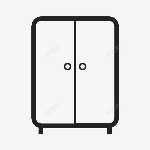 衣柜家具生活用品图标svg_新图网 https://ixintu.com 家具 生活用品 衣柜