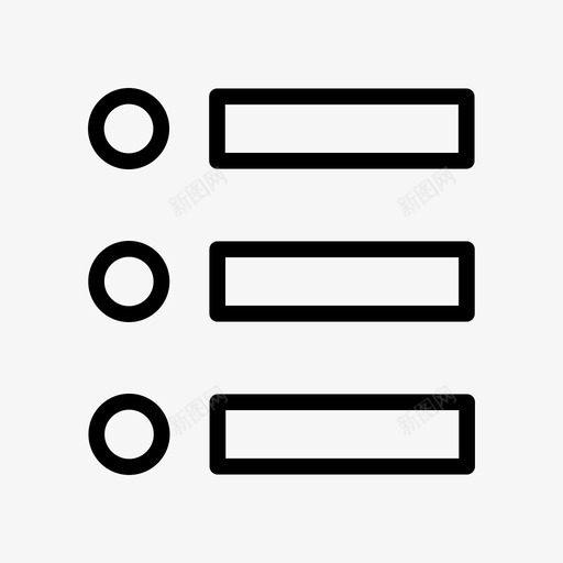 菜单控件列表图标svg_新图网 https://ixintu.com 列表 控件 移动 移动用户界面设计 菜单 选项
