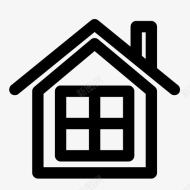 房屋建筑物家庭图标图标
