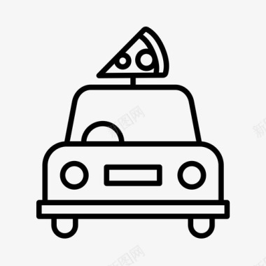 送披萨送车送司机图标图标