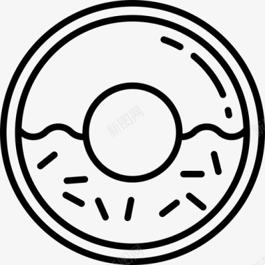 圆形甜甜圈食物餐馆图标图标