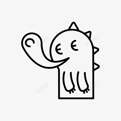 睡眠表情怪物图标svg_新图网 https://ixintu.com 怪物 怪物表情 睡眠 表情