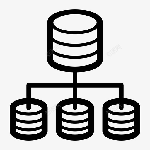 元数据数据库文件图标svg_新图网 https://ixintu.com 信息 元数据 大数据 数据库 文件
