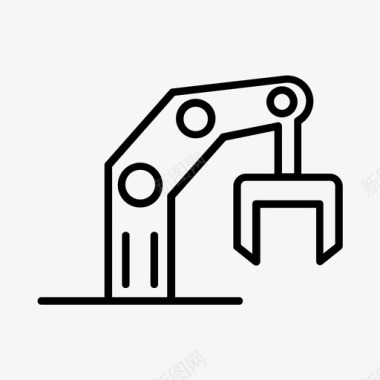 机械手臂机器人手臂自动图标图标