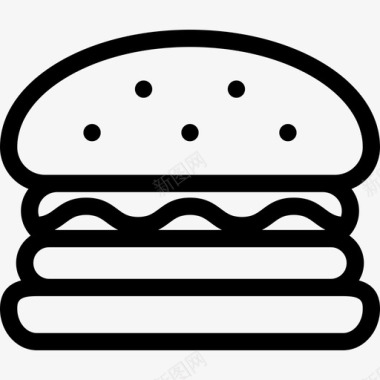 一个汉堡食物图标图标