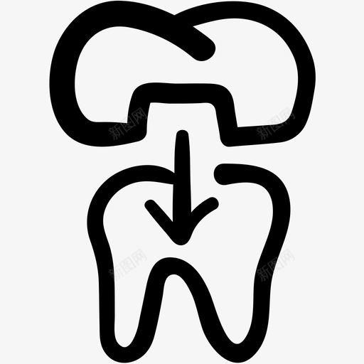 牙冠牙科治疗牙医图标svg_新图网 https://ixintu.com 牙冠 牙医 牙科治疗 牙齿 牙齿涂鸦