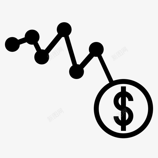 下降亏损图标svg_新图网 https://ixintu.com 下降 亏损