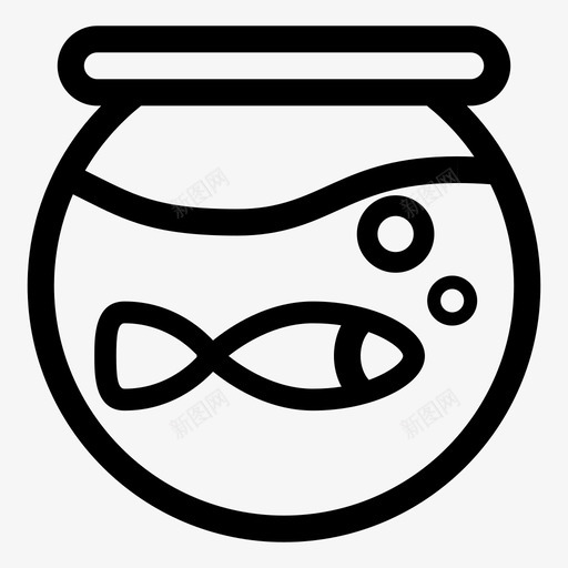 鱼缸宠物宠物鱼图标svg_新图网 https://ixintu.com 宠物 宠物鱼 物品 鱼缸