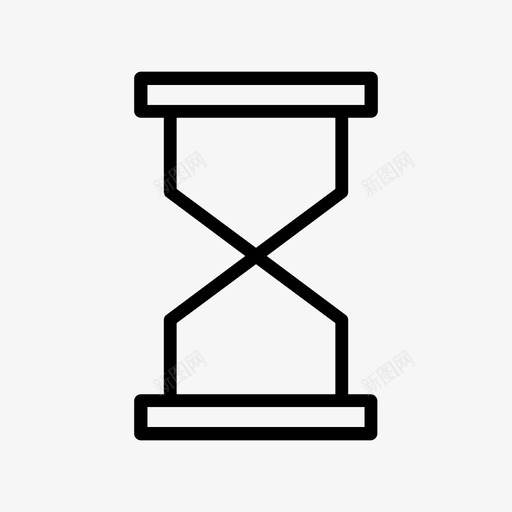 小时玻璃秒表时间图标svg_新图网 https://ixintu.com 小时玻璃 时间 秒表 等待 简单的线图标 计时器