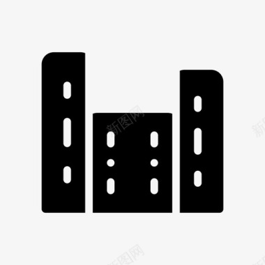 办公室建筑物网络图标图标