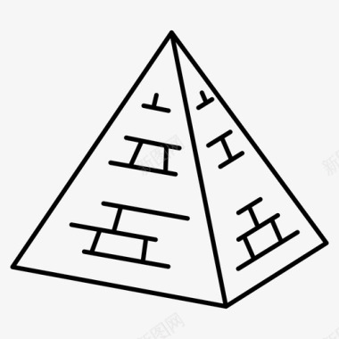 皮拉明古建筑大金字塔图标图标