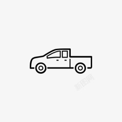 轿跑车小型皮卡4x4货物图标高清图片