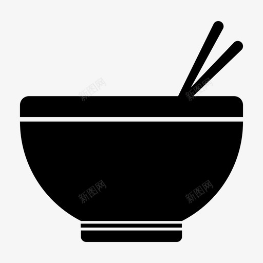 碗吃的食物图标svg_新图网 https://ixintu.com 厨房 吃的 日本食品 碗 配料 食物