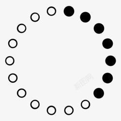 四圆圈圆圈十分之四充电图表图标高清图片
