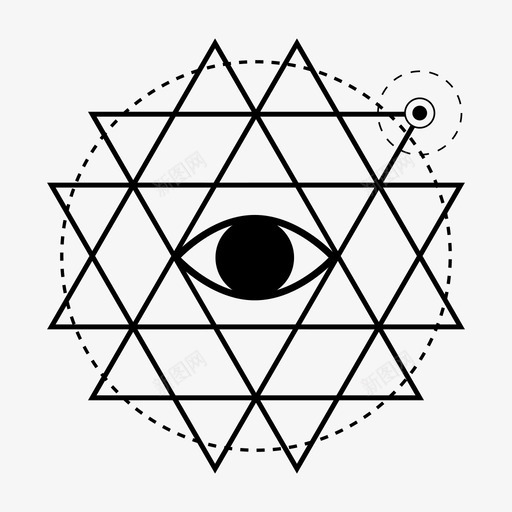 神圣几何学炼金术魔眼图标svg_新图网 https://ixintu.com 巫术 灵性 炼金术 神圣几何学 预言 魔眼