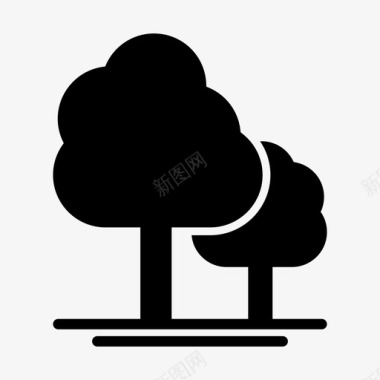 树木森林花园图标图标