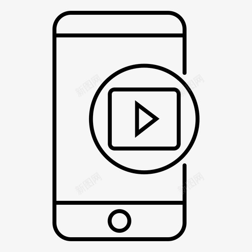 视频应用程序手机图标svg_新图网 https://ixintu.com 应用程序 手机 智能手机 智能手机图标 电影 视频