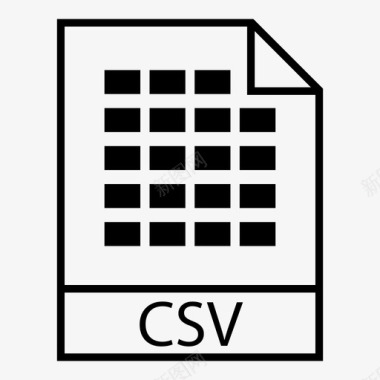 csv文件逗号分隔值文件类型图标图标