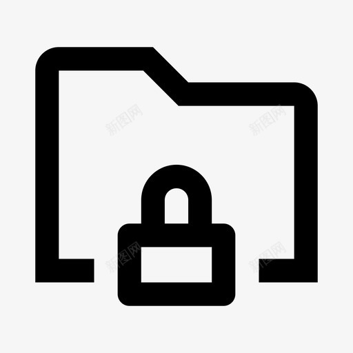 锁定文件夹数据文件图标svg_新图网 https://ixintu.com 安全 数据 文件 文件和文件夹 行 锁定文件夹