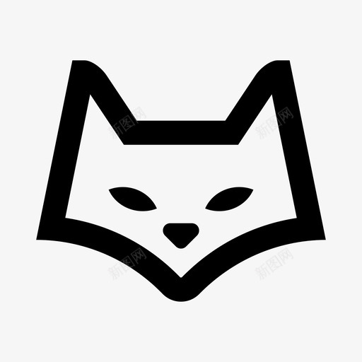 狐狸动物脸图标svg_新图网 https://ixintu.com 动物 森林 毒蛇 狐狸 线 脸